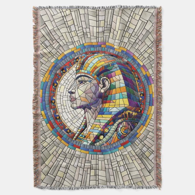 Egyptisk Underbar Sphinx-Mosaic Art Filt (Framsidan Vertikal)