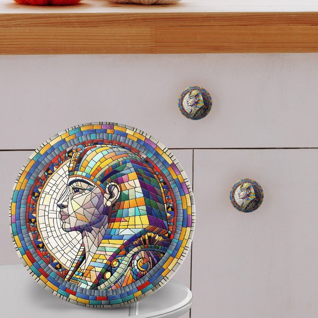 Egyptisk Underbar Sphinx-Mosaic Art Knopp (Skapare uppladdad)