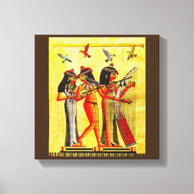 Egyptisk Vänskap Papyrus Canvastryck (Framsida)