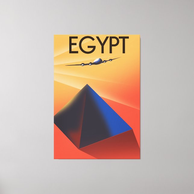 Egyptisk vintage reseposter canvastryck (Framsida)