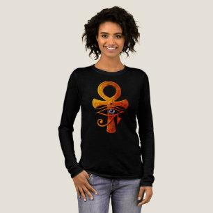 Egyptiska Ankh Ögat av Horus Forntida Symbol Skydd T Shirt