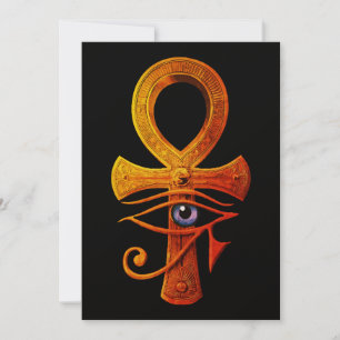 Egyptiska Ankh Ogat Horus Forntida Symbol Skydd Inbjudningar