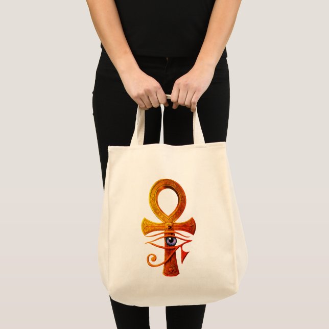 Egyptiska Ankh Ogat Horus Forntida Symbol Skydd Tygkasse (Framsida (produkt))