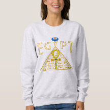 Egyptiska, Ankh, Pyramid och Blue Scarab Sweatshir
