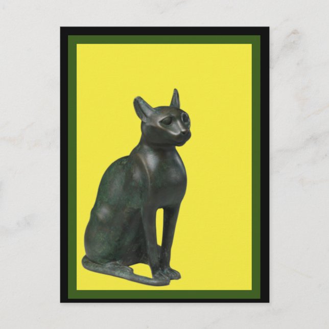 Egyptiska Bastet Cat, Art Postcard Vykort (Framsida)
