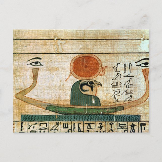 Egyptiska begravningspapyrus vykort (Framsida)