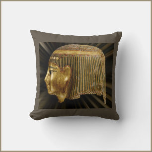 Egyptiska bronze och Guld Dekorativ kudde