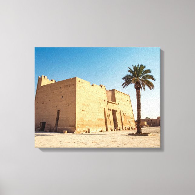 Egyptiska Citadellet med Palmer Canvastryck (Framsida)