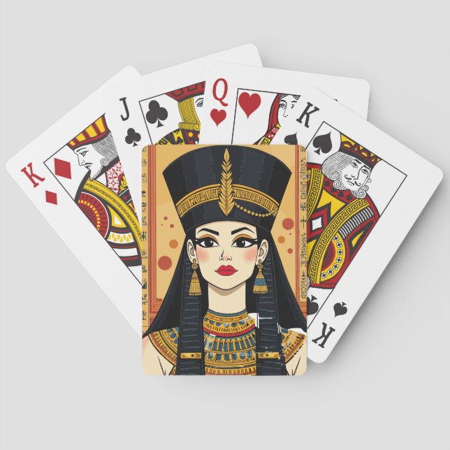 Egyptiska drottningens uppspelningskort casinokort (Baksidan)