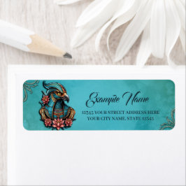 Egyptiska Falcon Gud. Returadress Etikett