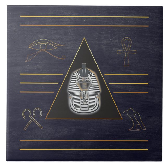 Egyptiska faraoh Hieroglyph Kakelplatta (Framsidan)