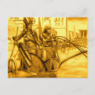 Egyptiska faraoh i hans chariot vykort