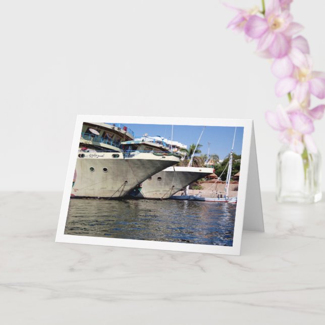 Egyptiska fartyg på floden Nilen, Luxor Kort (Orkide)