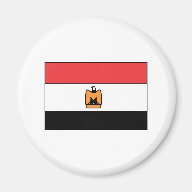 Egyptiska Flagga T-shirts och gåvor Magnet (Framsidan)