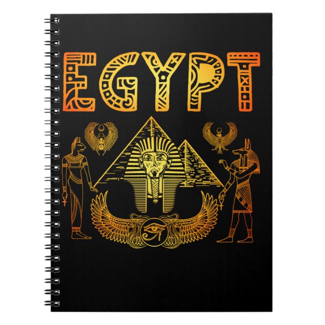 Egyptiska Gods Pyramids Kung Egypten Pharaoh Anteckningsbok (Framsidan)
