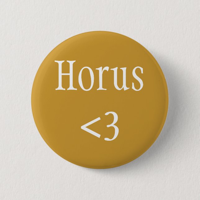 Egyptiska Gud - Horus <3 badge Knapp (Framsida)