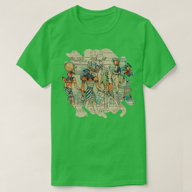 Egyptiska gudar på canvas t shirt (Design framsida)