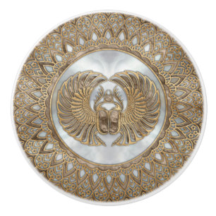 Egyptiska guld för Scarabskalbaggepastell Knopp