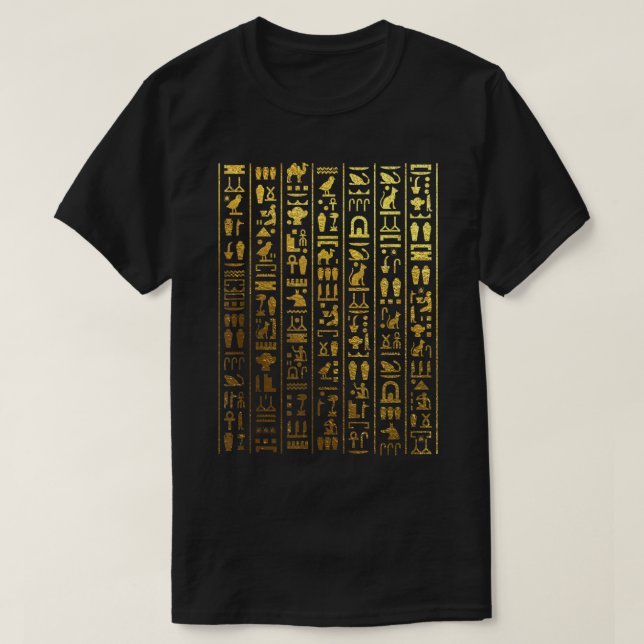 Egyptiska Hieroglyfcs - Ancient Egypten T Shirt (Design framsida)
