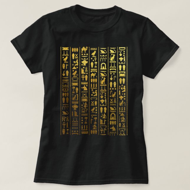 Egyptiska Hieroglyfcs - Ancient Egypten T Shirt (Design framsida)