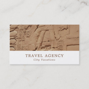 Egyptiska hieroglyfer, Affärskortet Travel Agent Visitkort