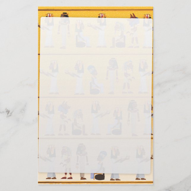 Egyptiska hieroglyfer brevpapper (Framsida)