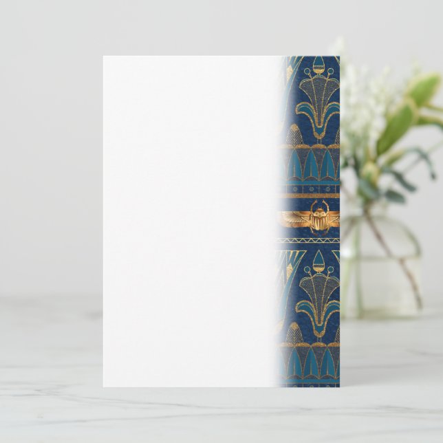 Egyptiska Hieroglyfer Guld Beetles Golden Glitter Spara Datumet (Stående Fram)