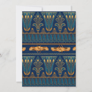 Egyptiska Hieroglyfer Guld Beetles Golden Glitter Tack Kort