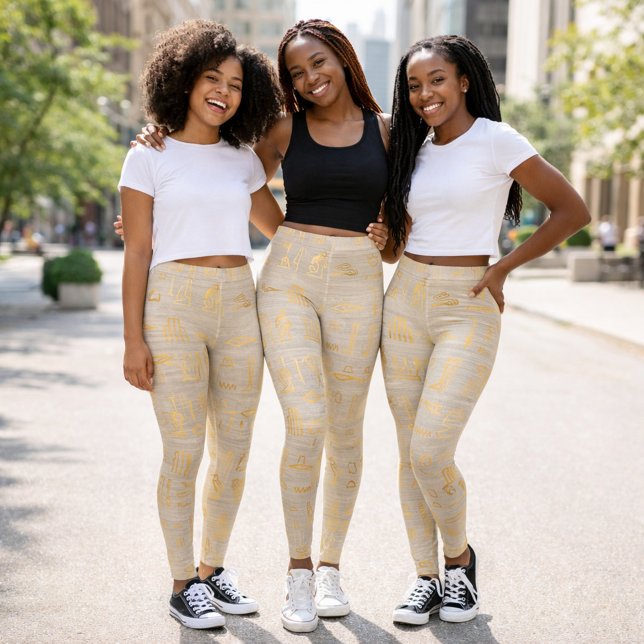 Egyptiska hieroglyfer leggings (Skapare uppladdad)
