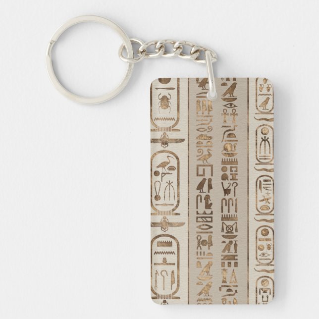 Egyptiska hieroglyfer Pastel Guld (Framsidan)