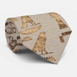 Egyptiska hieroglyfer Pastel Guld Slips