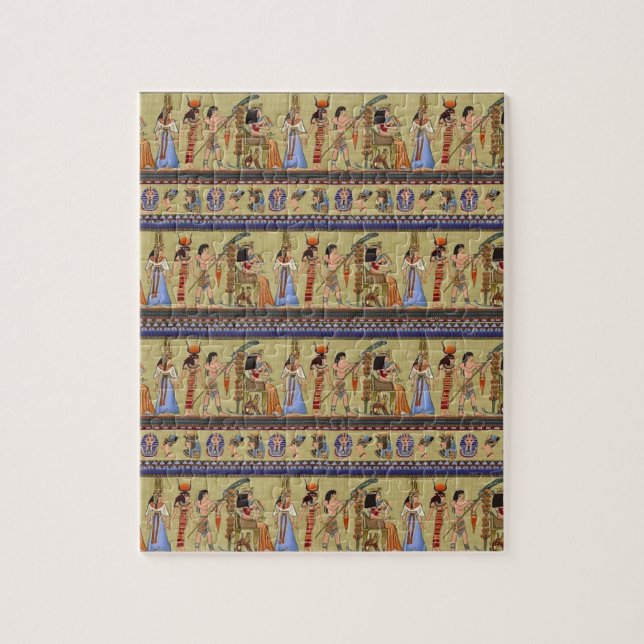 Egyptiska hieroglyfer Pussel (Vertikal)