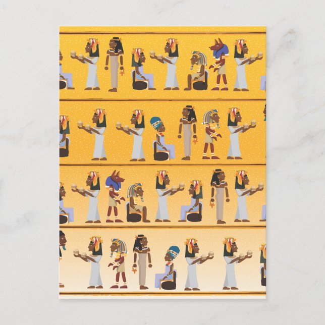 Egyptiska hieroglyfer vykort (Framsida)
