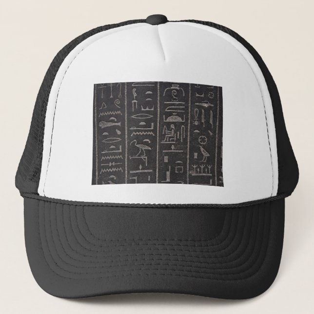 Egyptiska Hieroglyph Hat Truckerkeps (Framsida)