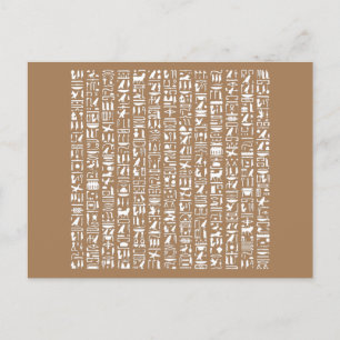 Egyptiska Hieroglyph Postcard Vykort