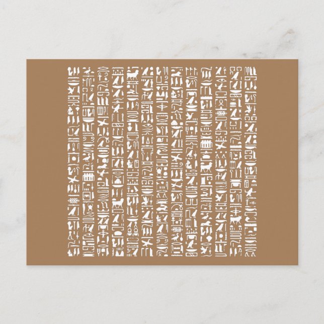 Egyptiska Hieroglyph Postcard Vykort (Framsida)