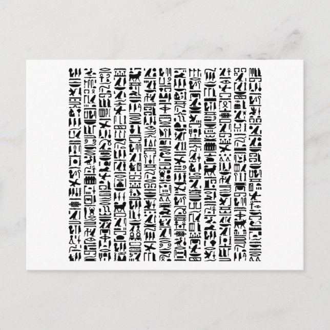 Egyptiska Hieroglyph Postcard Vykort (Framsida)