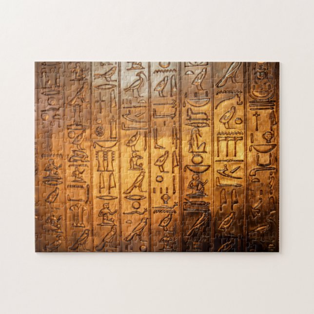 Egyptiska Hieroglyph Puzzle Pussel (Horisontell)
