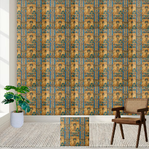 Egyptiska Hieroglyph Tile for Home Decor Kakelplatta