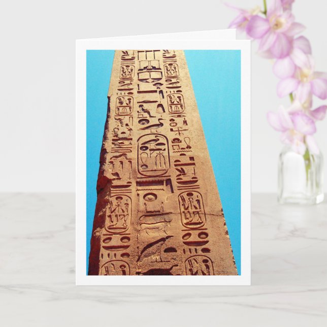 Egyptiska Hieroglyphic Obelisk, Luxor Kort (Orkide)