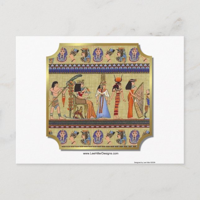Egyptiska Hieroglyphics Apparel, gifts- och samgås Vykort (Framsida)