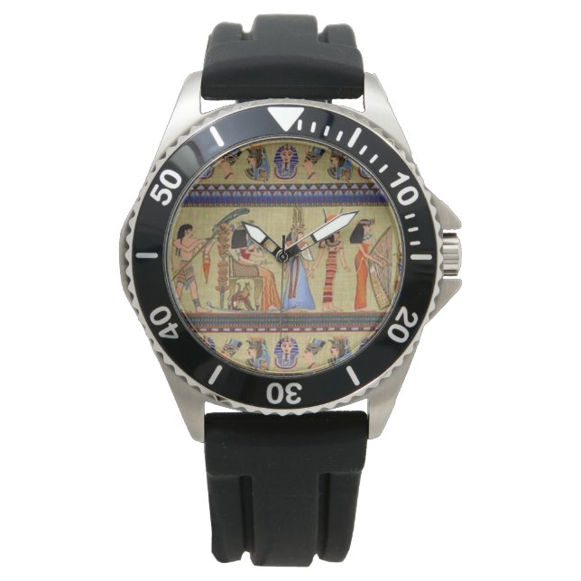 Egyptiska Hieroglyphics Armbandsur (Framsida)
