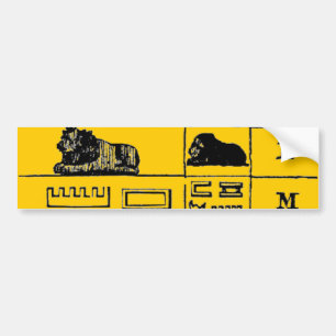 Egyptiska Hieroglyphics Bildekal