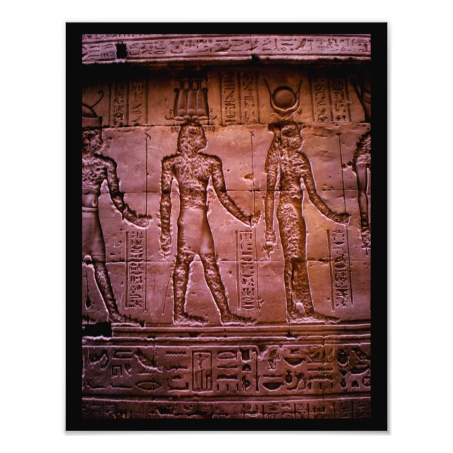 Egyptiska Hieroglyphics Fototryck (Framsidan)