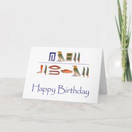 Egyptiska Hieroglyphics grattis på födelsedagen Kort