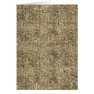 Egyptiska Hieroglyphics Hälsningskort