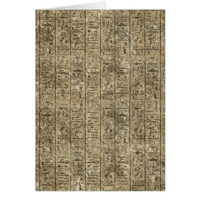 Egyptiska Hieroglyphics Hälsningskort (Framsidan)