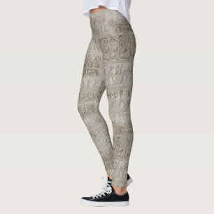 Egyptiska Hieroglyphics Large Mönster Leggings