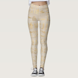 Egyptiska Hieroglyphics Leggings