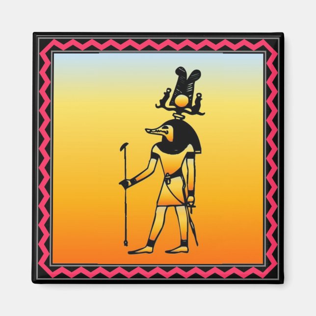Egyptiska Hieroglyphics Magnet (Framsidan)